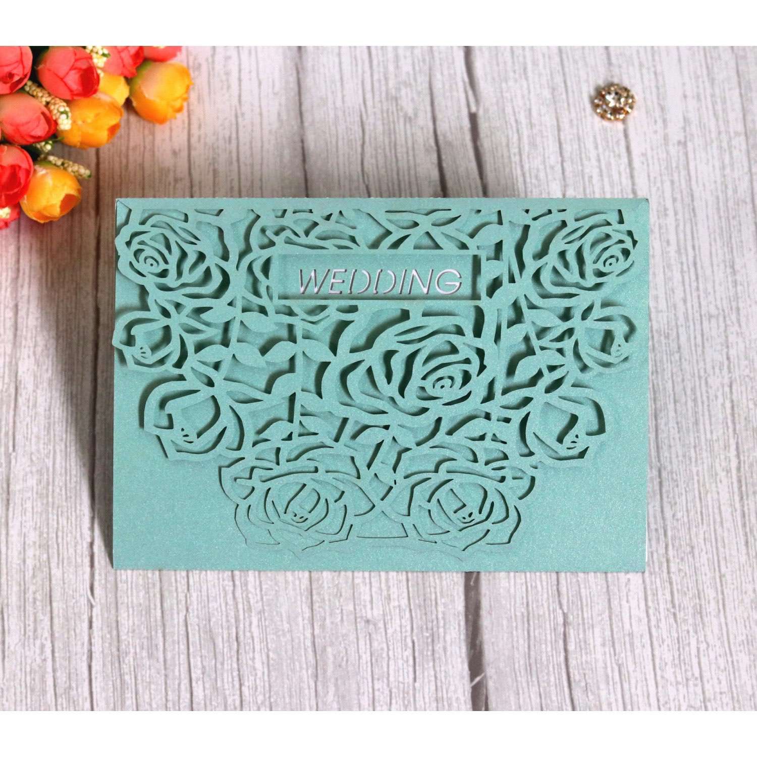 Latest Wedding Invitation Card  Marriage Card Design Laser Cut  Rose Invitation 